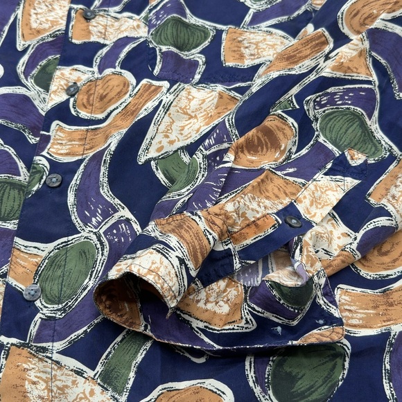 Chiamare 100% Silk Men’s XL Cool Design Short Sleeve Collared Button Down - Picture 3 of 8